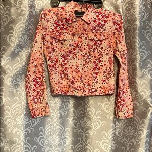 Floral Pink Jean Jacket for Kids